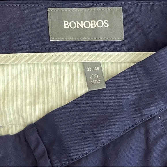 Bonobos Slim Tailored Chino Pants Size 32 Golf Preppy Washed Navy Blue - Picture 6 of 8